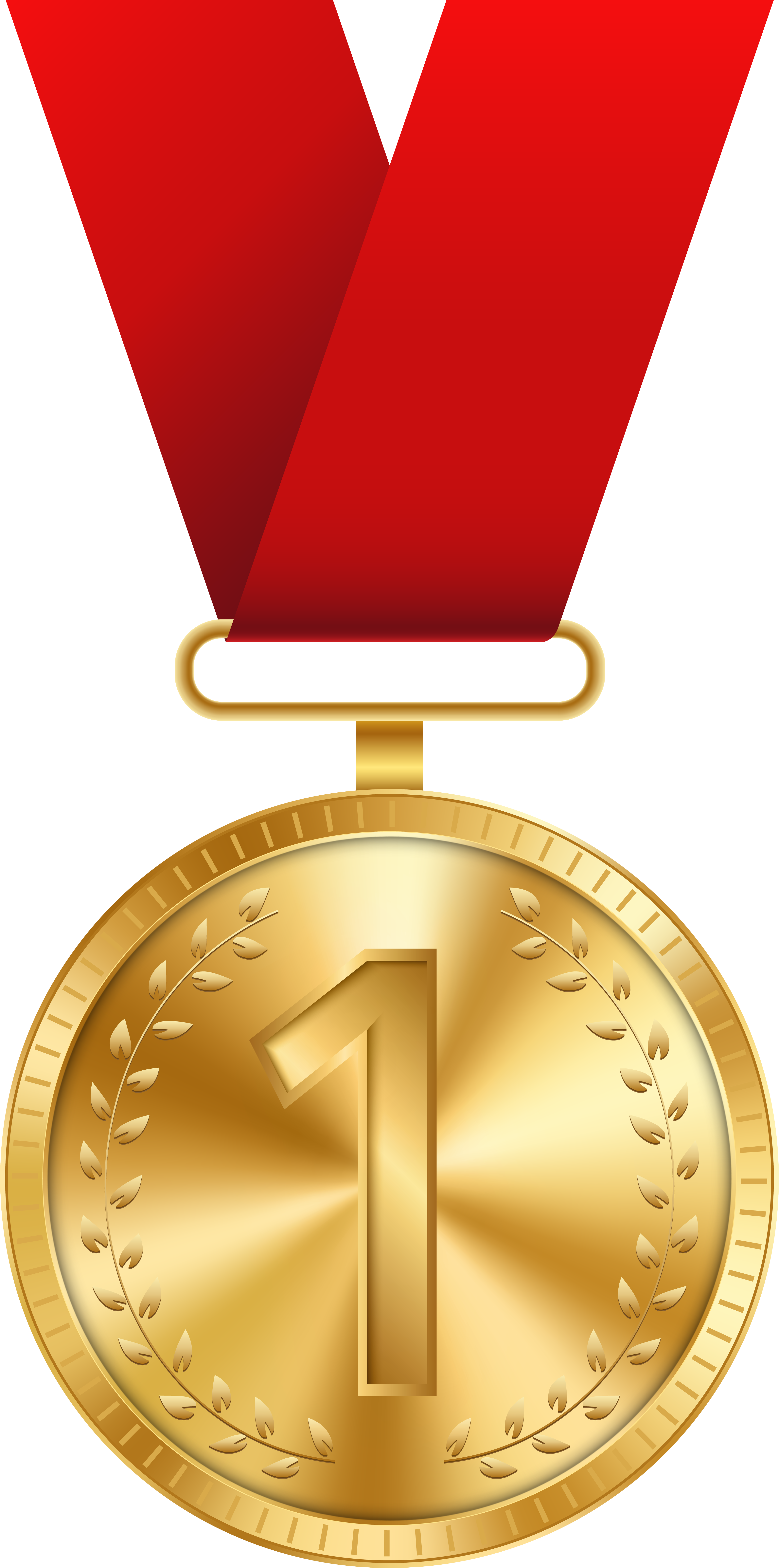Gold Medal Png Clip Art Image - Clip Art Gold Metal Transparent Png (4014x8000), Png Download