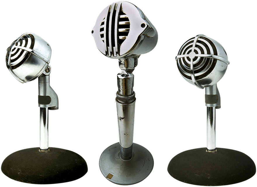 Tres Micrófonos - Mic Background Png Clipart (960x668), Png Download