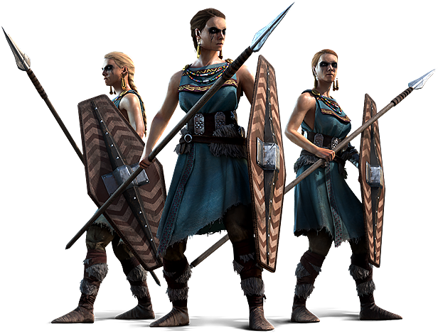 Cimbri Spear Warriors Clipart (671x528), Png Download