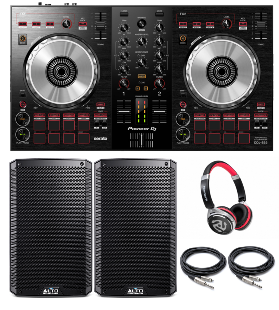 Beginner Dj Bundle "small Venue With Speakers" Pioneer - Pioneer Ddj Sb3 Case Clipart (1000x1194), Png Download