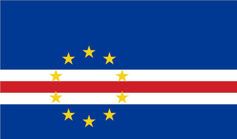Cv Cape Verde Flag Icon - Cape Verde Flag Vector Clipart (1024x1024), Png Download