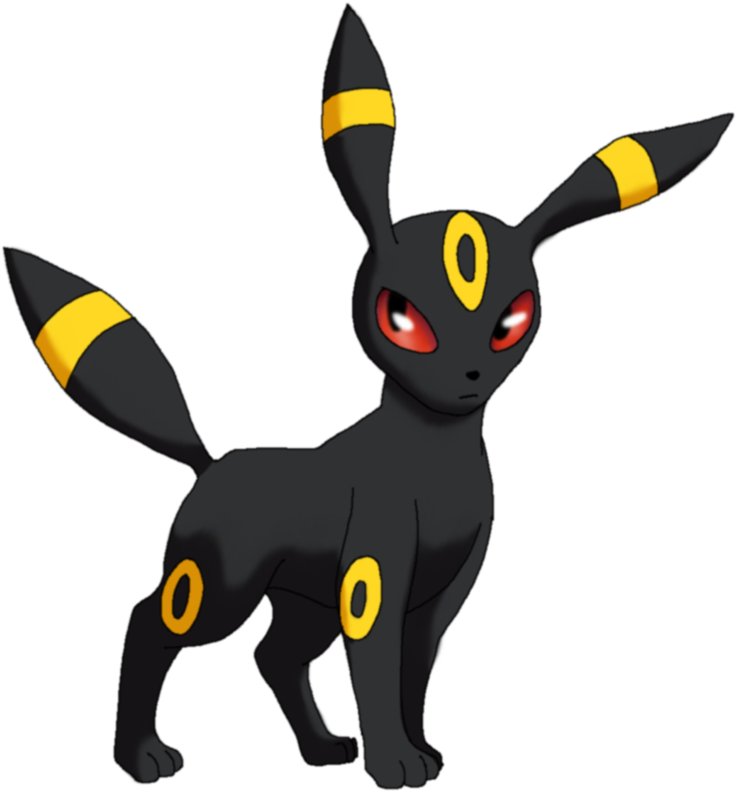 Transparent Umbreon Pokemon Crystal Jpg Transparent - Pokemons Umbreon Clipart (736x791), Png Download