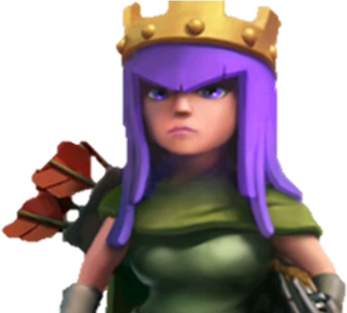 Coc Barbarian King And Archer Queen , Png Download - Clash Of Clans Queen Png Clipart (699x631), Png Download