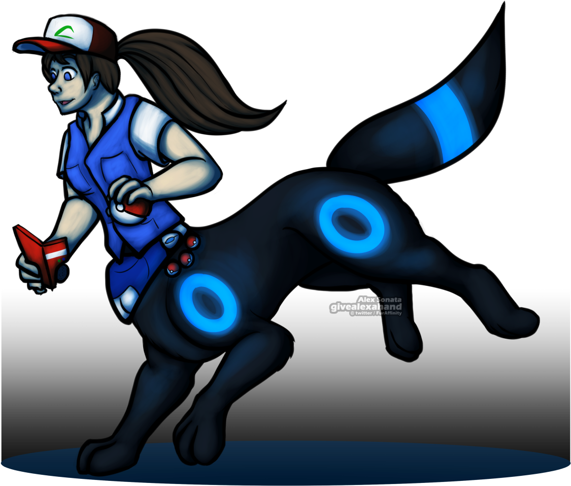 Umbreon-taur - Cartoon Clipart (1200x1015), Png Download