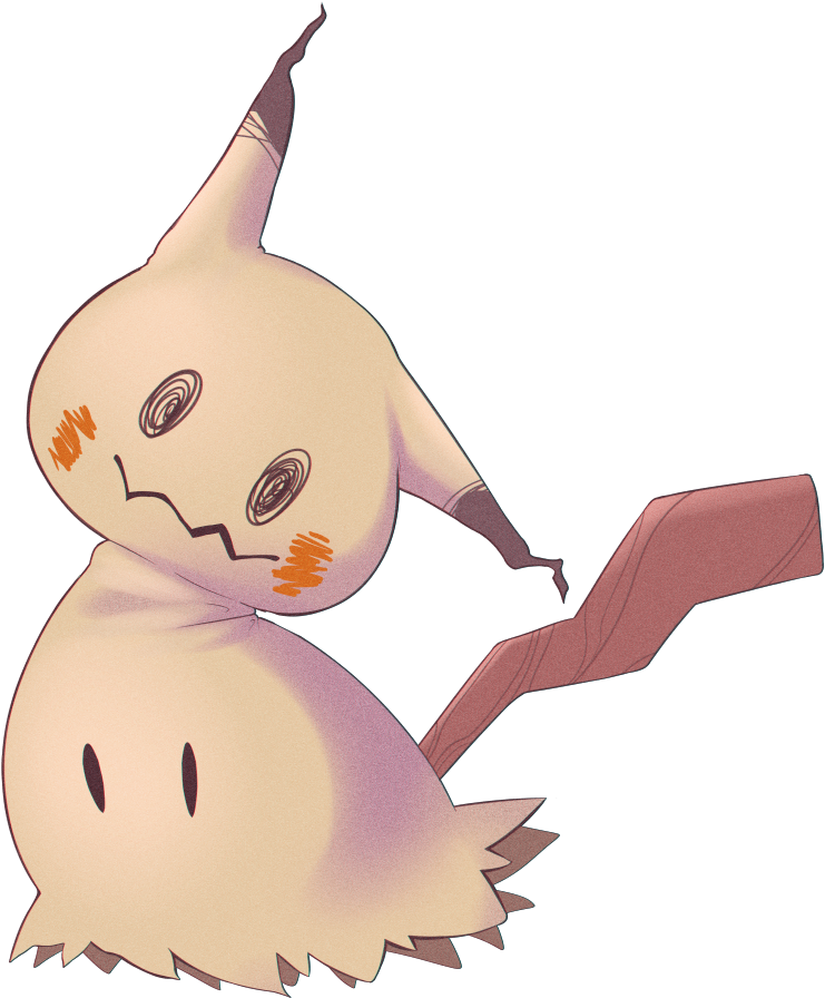 Mimikyu - Cartoon Clipart (1000x1000), Png Download