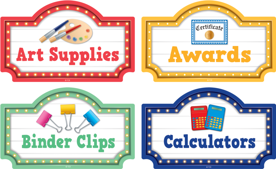 Marquee Supply Labels - Marquee Labels Clipart (590x590), Png Download