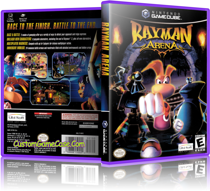 Rayman Arena Front Cover Gamecube Box Case - Pc Game Clipart (800x685), Png Download