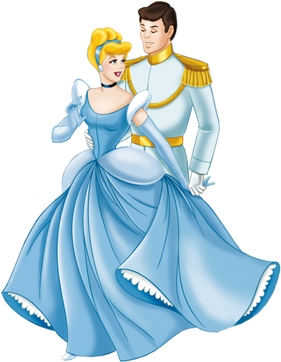 Disney Bride, Disney Love, Disney Girls, Cinderella - Cenicienta Y El Principe Clipart (600x769), Png Download