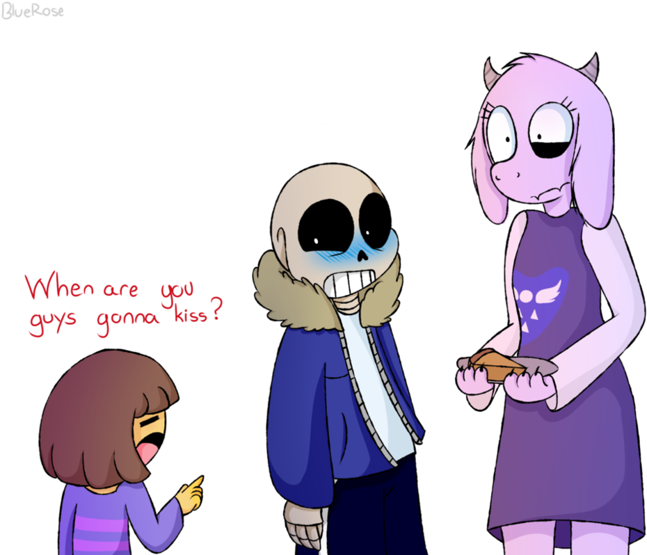 My Nephew's Result My Result(sans) And Kat's Result(toriel - Undertale Alphys X Sans Clipart (1000x799), Png Download