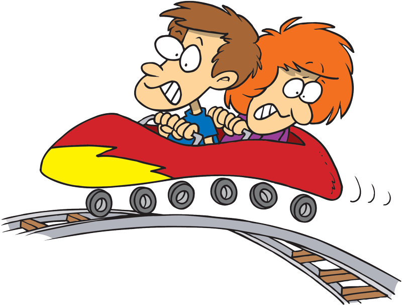 Roller Coaster Train Royalty-free Clip Art - Cartoon Roller Coaster - Png Download (800x606), Png Download