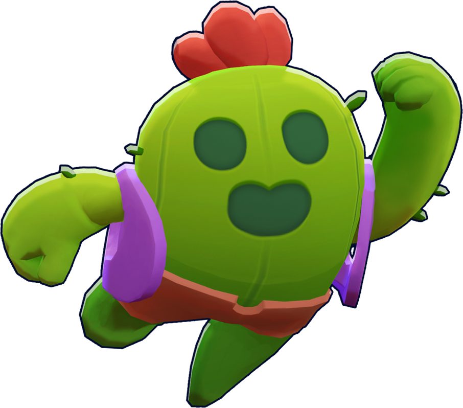 Spike - Leon Brawl Stars Png Clipart (906x798), Png Download
