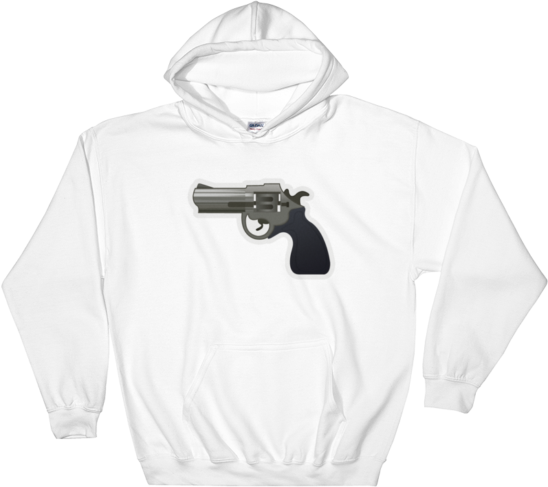 Emoji Hoodie - Gun - Sweatshirt Clipart (1000x1000), Png Download