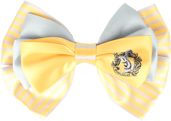 Hufflepuff Hair Bow - Hufflepuff Bow Tie Clipart (600x600), Png Download