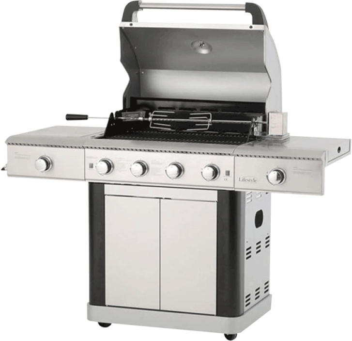 Lifestyle St Lucia Gas 4 2 Burner Bbq Grill - Kaasugrilli Mustang Miami Clipart (750x750), Png Download
