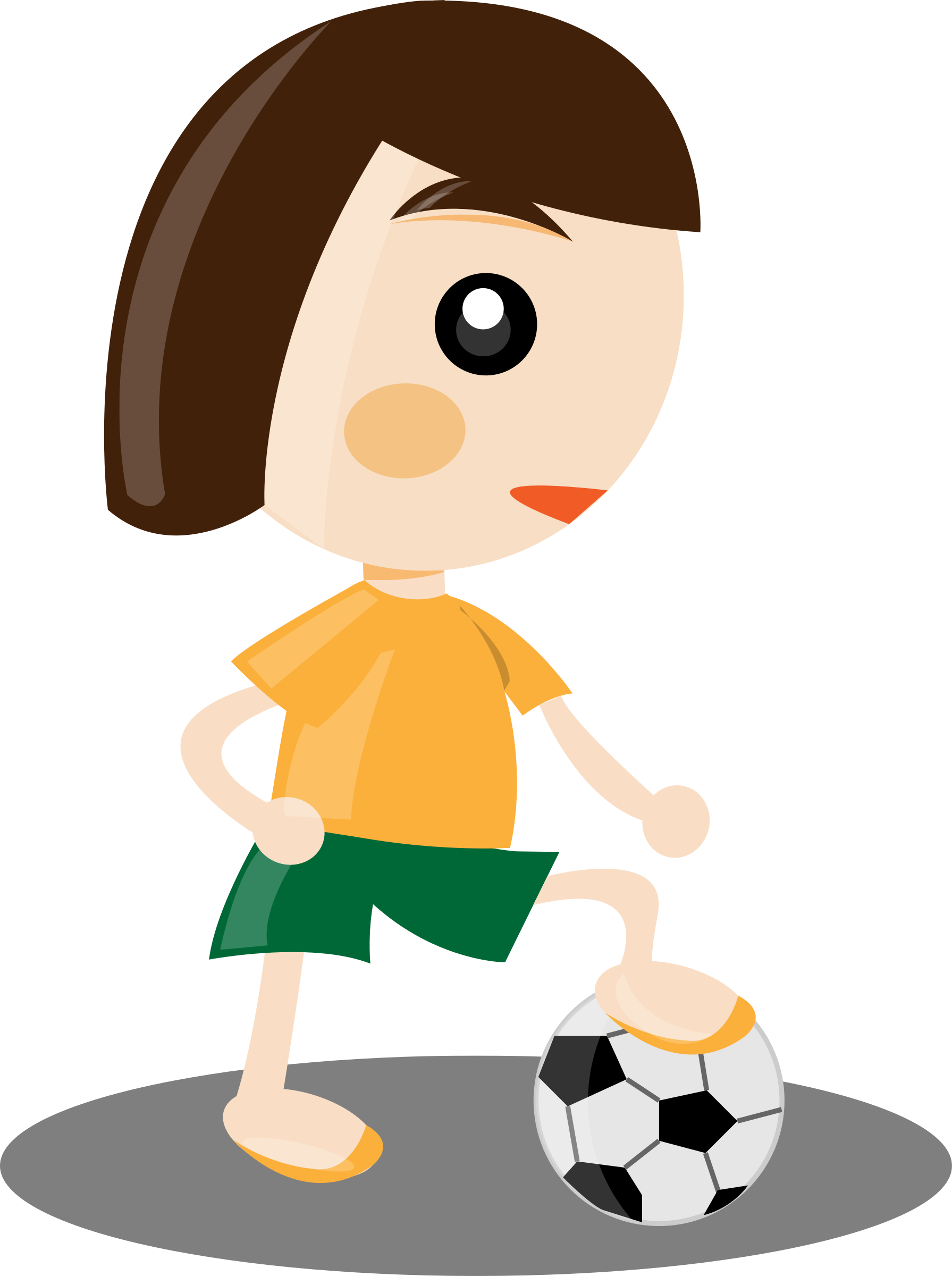 Footballer Clipart Sporty Woman - Girl Running Clip Art - Png Download (1791x2400), Png Download