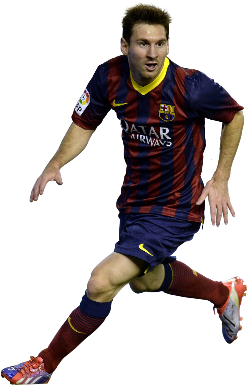 Footballer Clipart Barcelona Soccer - Lionel Messi No Background - Png Download (1066x1352), Png Download