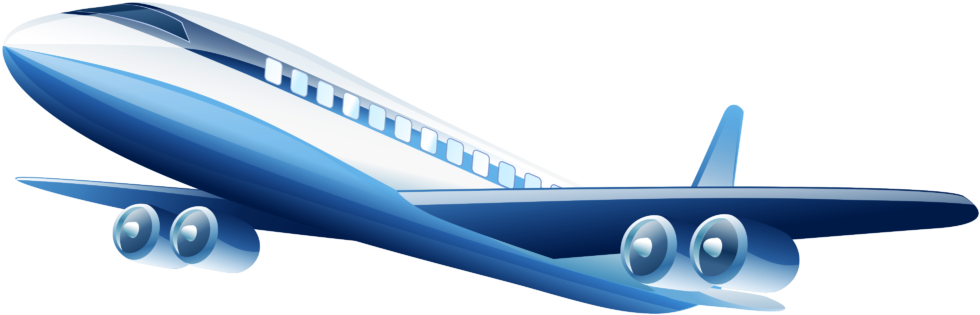 Blue Airplane Png Clipart 1076 Images Clip Art - Airplane Png Transparent Png (1024x348), Png Download