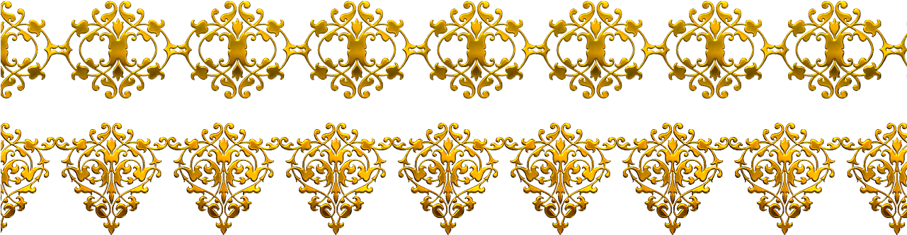 Pattern Transprent Png Free Download Jewellery Symmetry - Golden Borders Clipart (1280x500), Png Download
