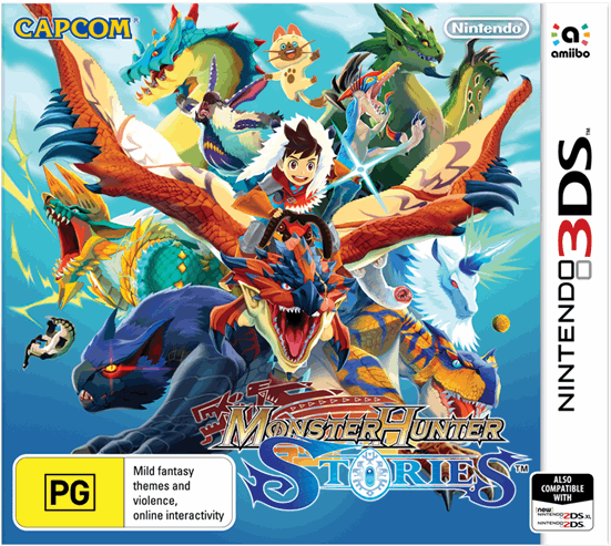 Monster Hunter Stories - Monster Hunter Stories Cover 3ds Clipart (600x600), Png Download