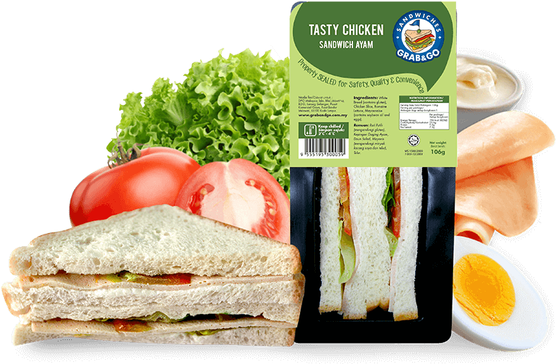 Grab & Go Sandwich Double Cheese 120g/pack Horeca Suppliers - Grab & Go Sandwich Clipart (800x566), Png Download