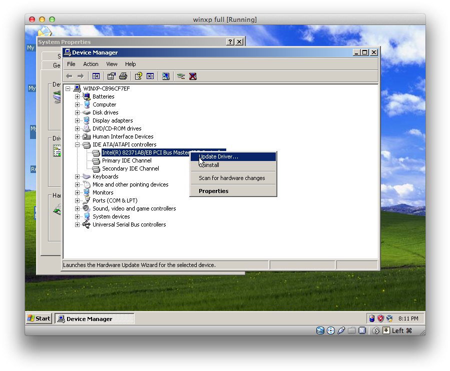 Install Windows Xp Onto Usb - Device Manager Clipart (914x757), Png Download