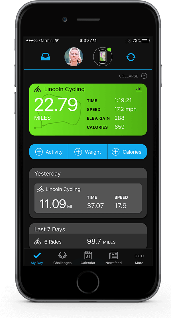 Garmin Connect™ - Garmin Connect Iphone Se Clipart (600x1141), Png Download