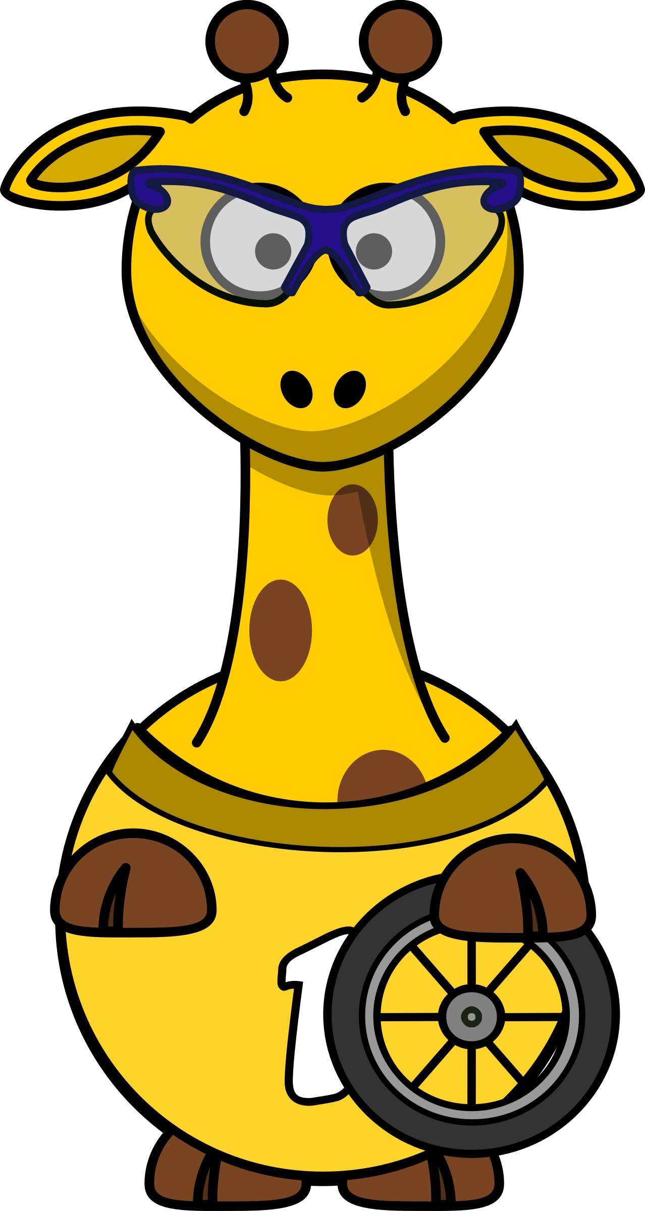 This Free Icons Png Design Of Giraffe Cyclist Clipart (1278x2400), Png Download