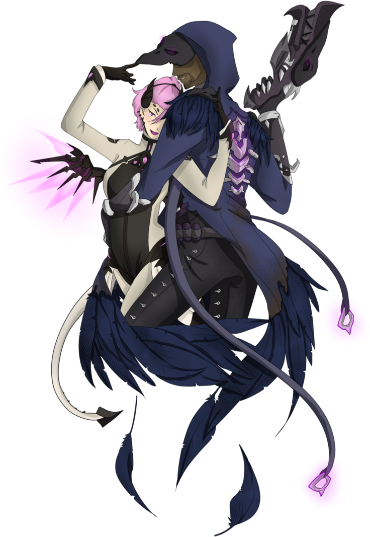 #angelaziegler #gabrielreyes #mercy #mercykill #overwatch - Reaper Nevermore Fan Art Clipart (740x1079), Png Download