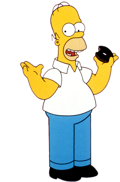 Posted By Kaylor Blakley At - Homer Simpson Chocolate Donut Clipart (493x626), Png Download