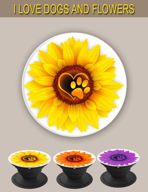 Super Cute Pop Socket For Girls That Love Flowers And - Sunflower Clipart (564x733), Png Download