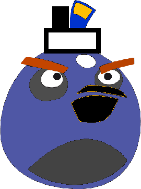Free Png Download Angry Birds Bomb Dibujo Png Images - Renders De Angry Birds Clipart (480x640), Png Download