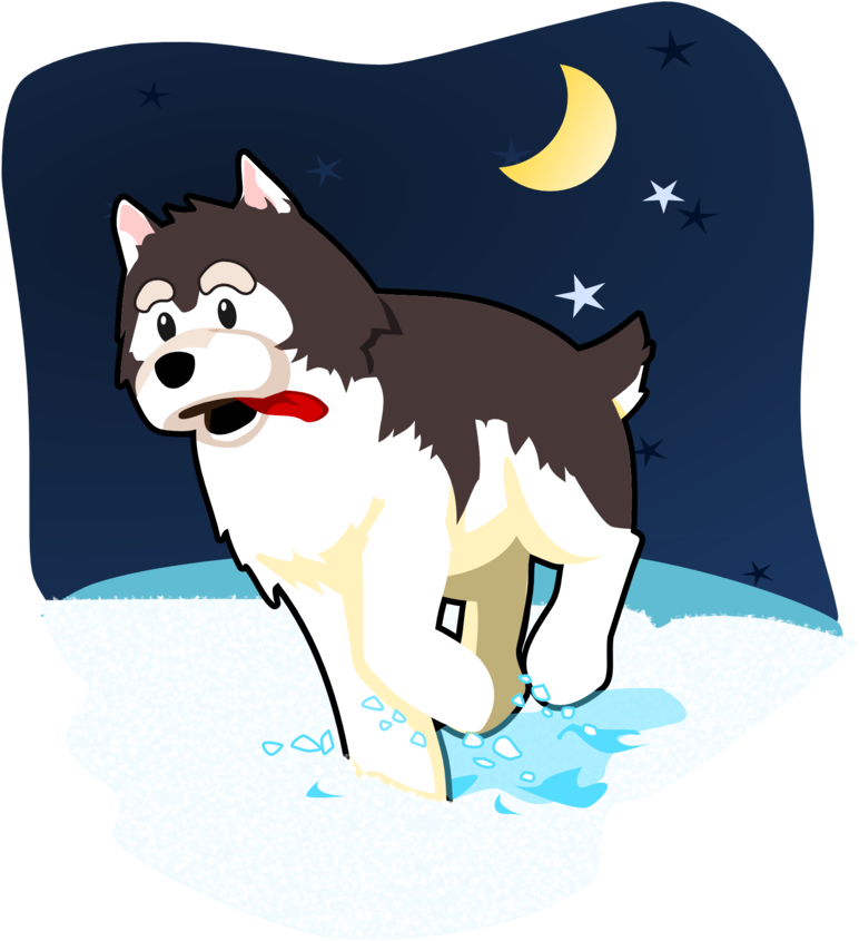 Husky Playing In The Snow - Siberian Husky Clipart (958x1240), Png Download