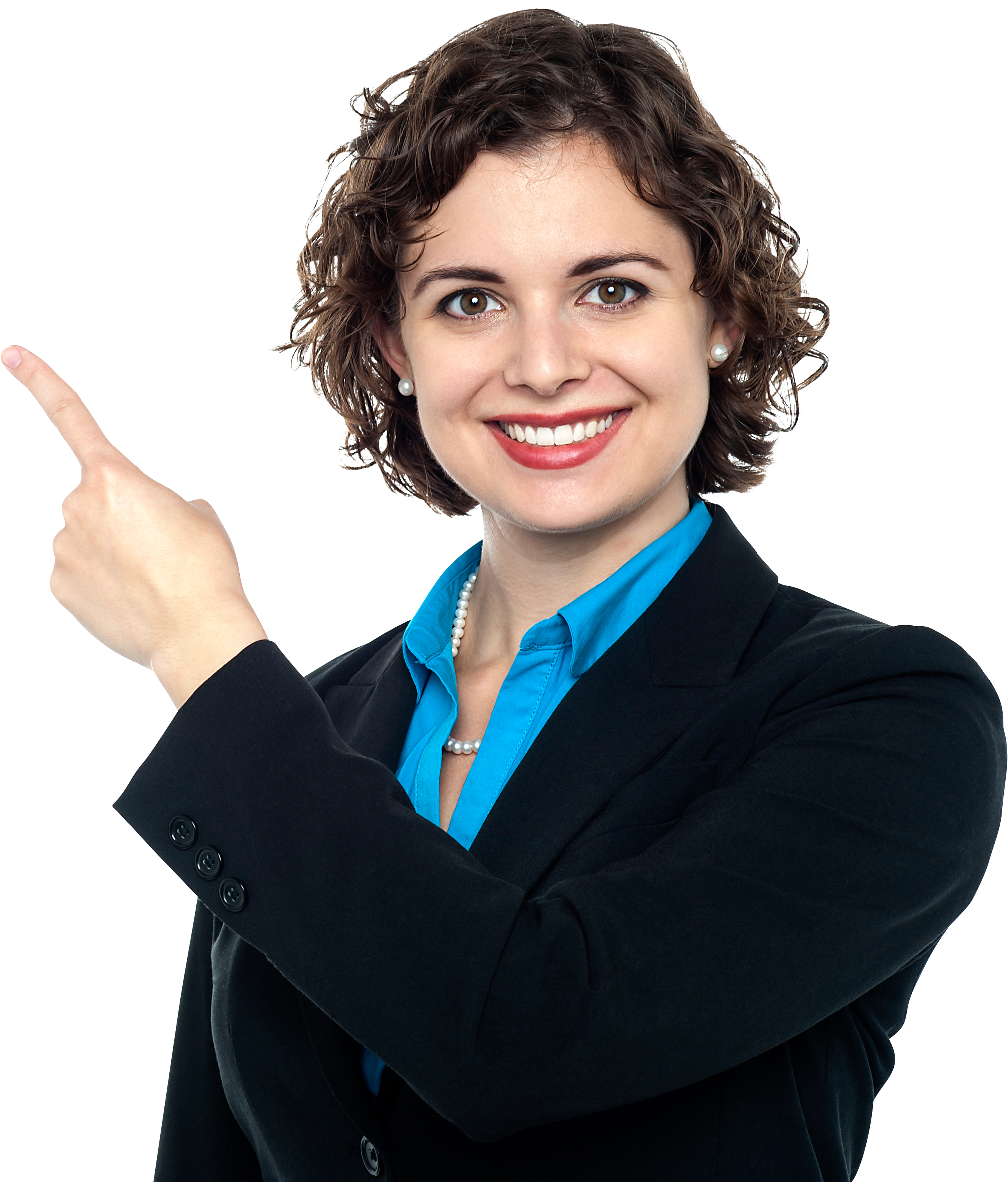 Women Pointing Left Download Free Png Image - Women Business Png Clipart (4809x3200), Png Download
