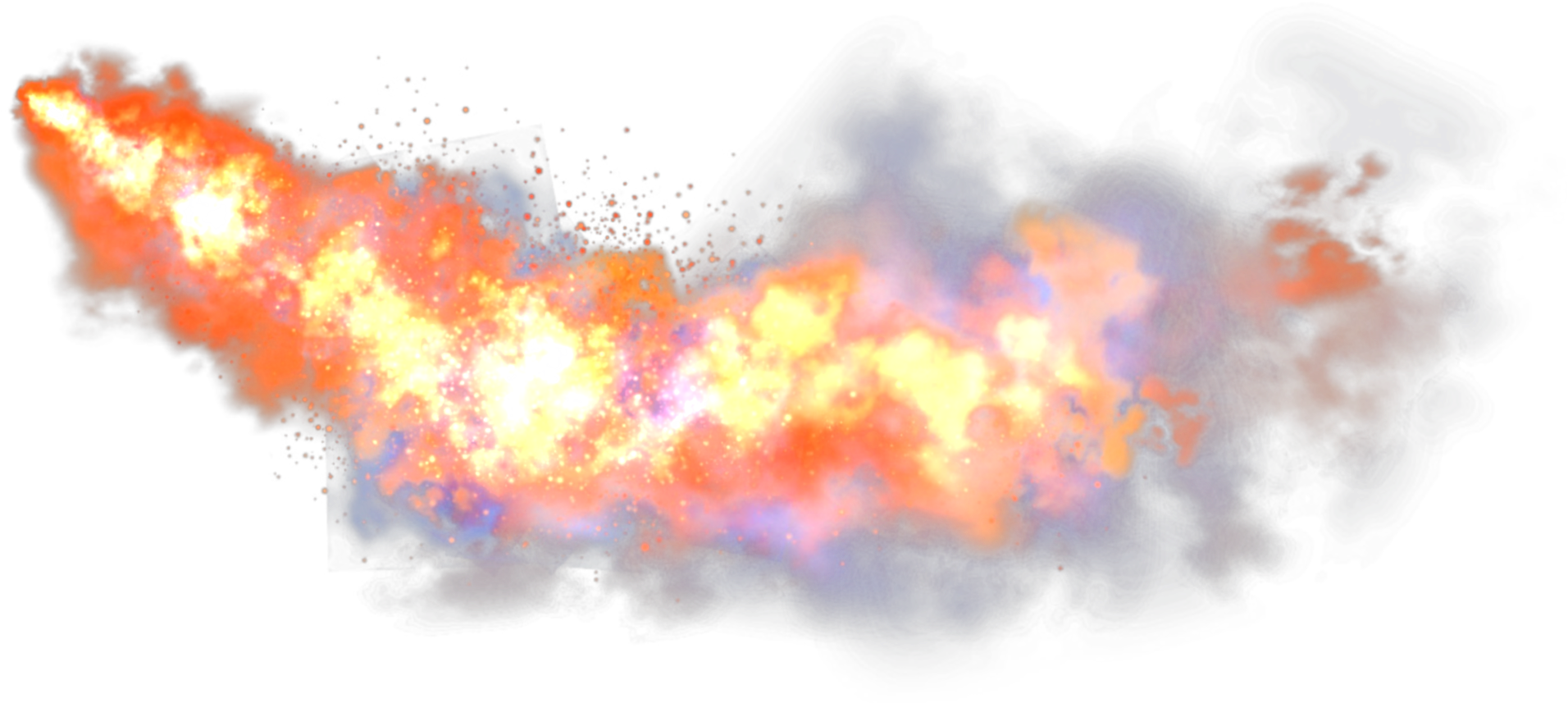 Flame Combustion Heat Transprent - Jet Flame Png Clipart (2000x1000), Png Download