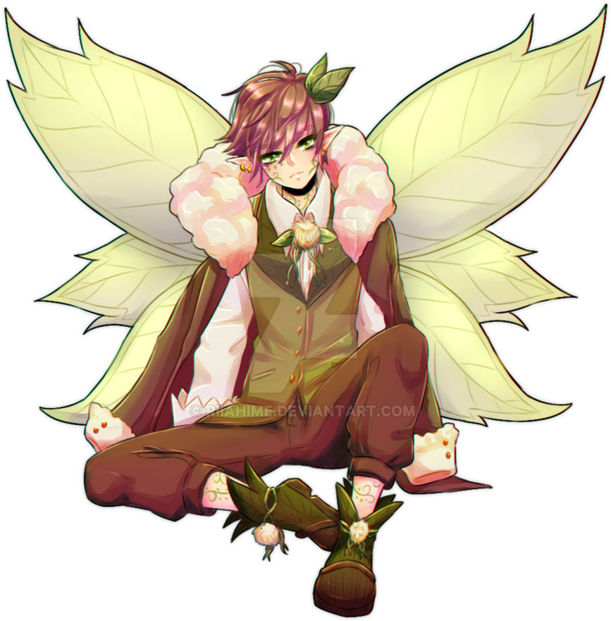 Transparent Fairy Boy - Forest Fairy Anime Boy Clipart (894x894), Png Download