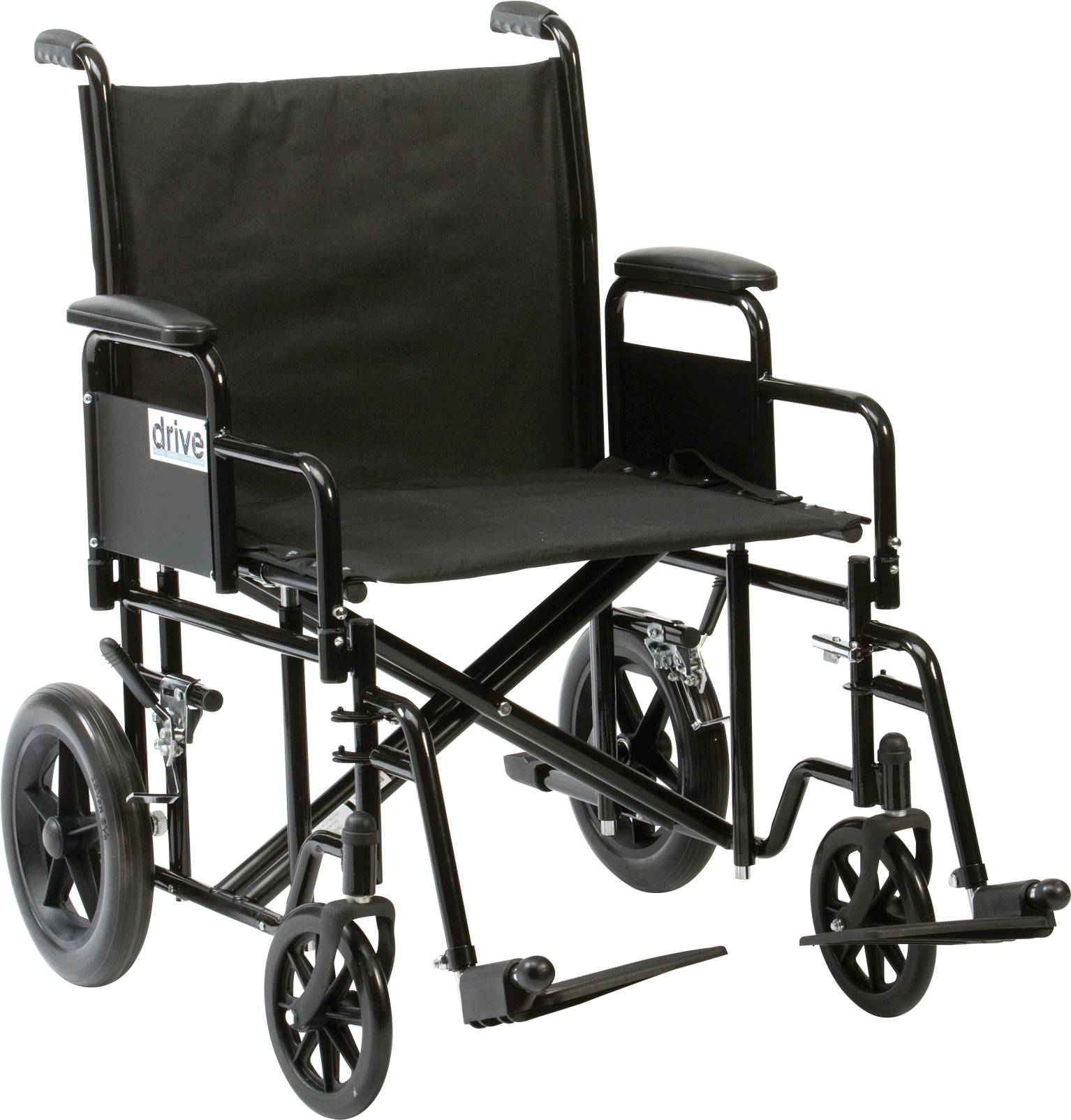 Black Wheelchair - Bariatric Steel Transport Chair Clipart (1632x1755), Png Download