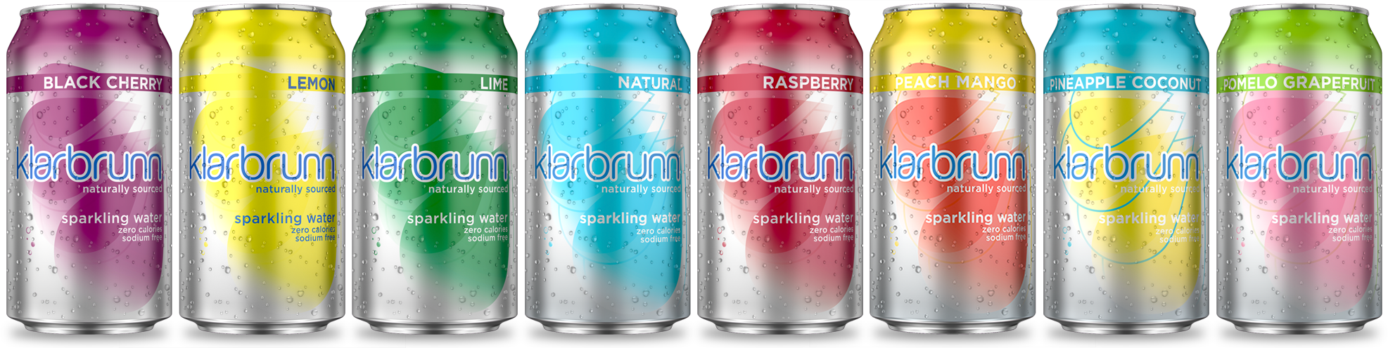 Kbsparklingcans - Klarbrunn Sparkling Water Clipart (1973x496), Png Download