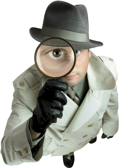 Best Private Detective Agencies In Nagpur India - Man With Magnifying Glass Clipart (583x823), Png Download