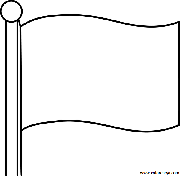 Flag Banner Clipart Black And - Blank Flag Clipart - Png Download (607x594), Png Download