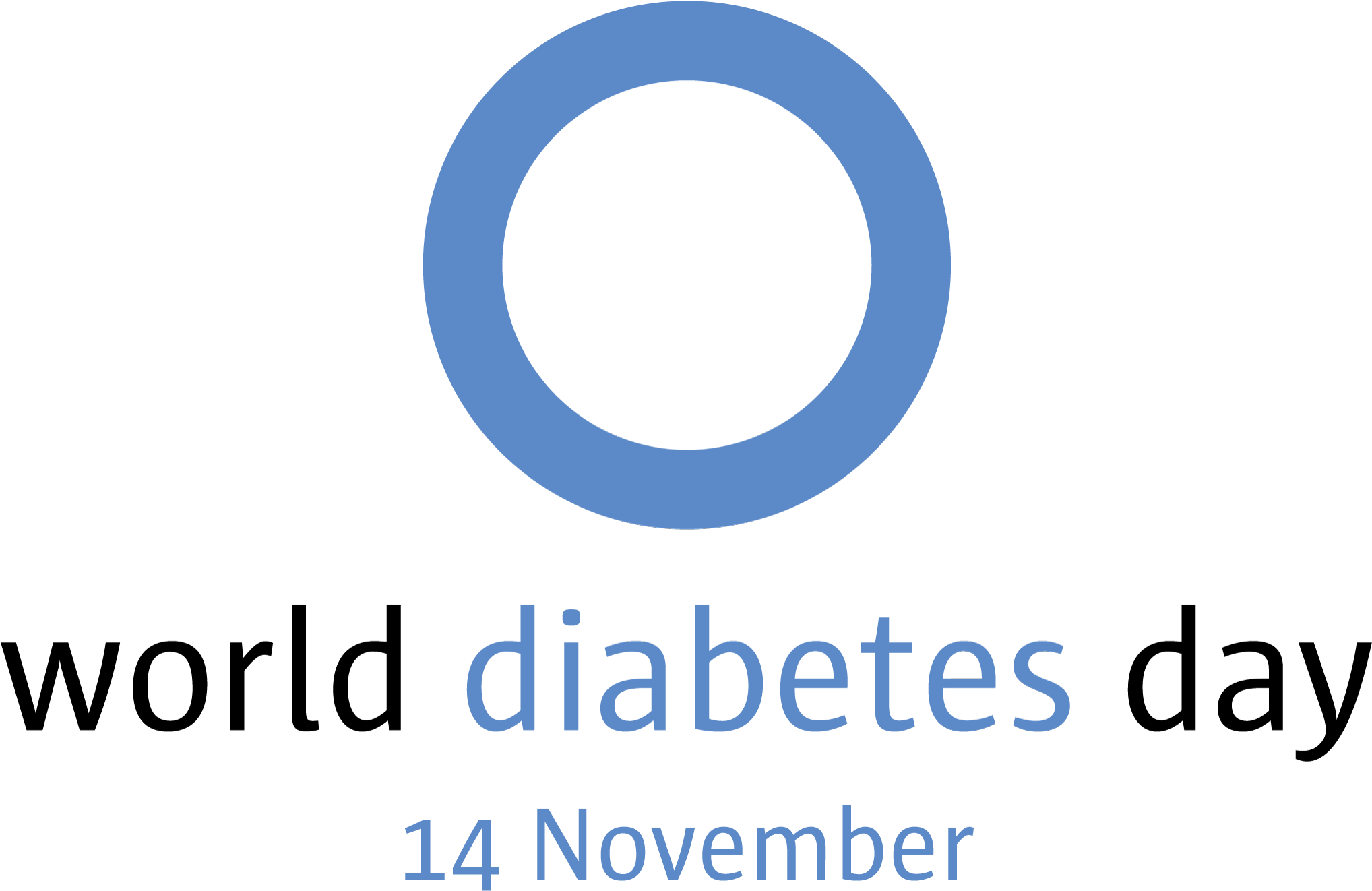 Wdd Logo Date En 2048px - World Diabetes Day 2017 Clipart (2048x1331), Png Download