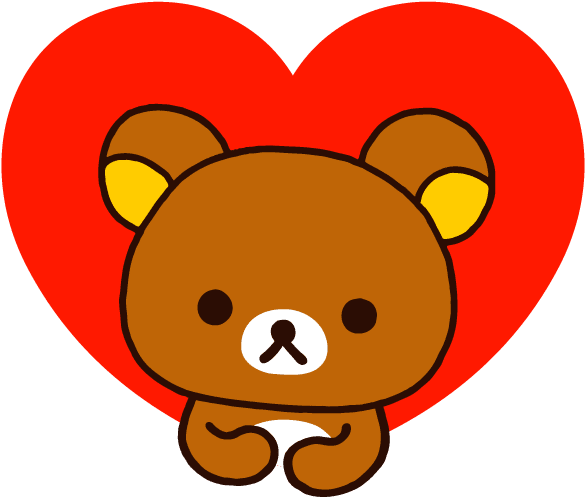 Love - Sticker Rilakkuma Clipart (600x521), Png Download