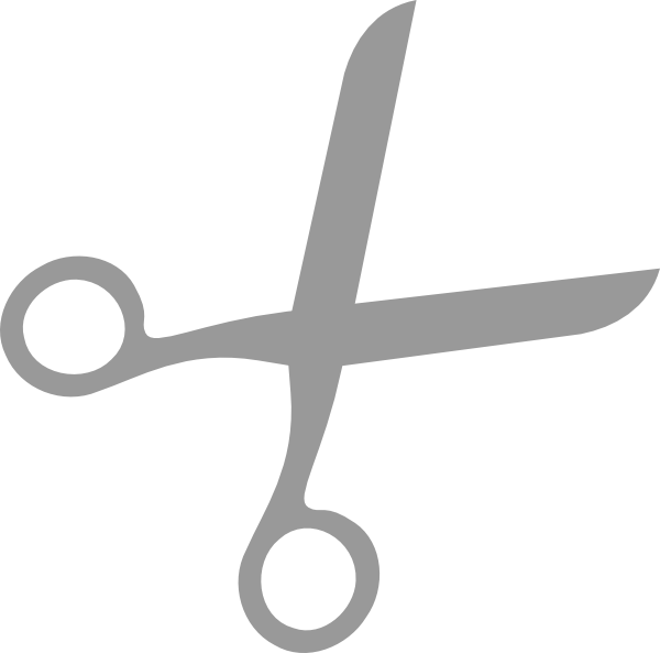 Small - Scissors Icon Grey Png Clipart (600x593), Png Download