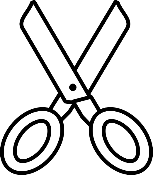 Scissors - Clip Art Black And White Scissors - Png Download (522x599), Png Download