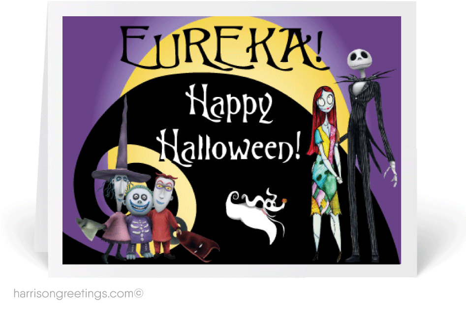 Nightmare Before Christmas Halloween Card [12680] - Nightmare Before Christmas Saying Happy Birthday Clipart (946x704), Png Download