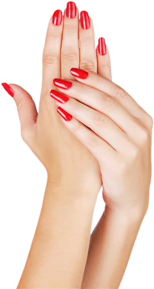 Painted Light Nails Nail Manicure Hands Polish Clipart - Red Nails Png Transparent Png (720x1080), Png Download