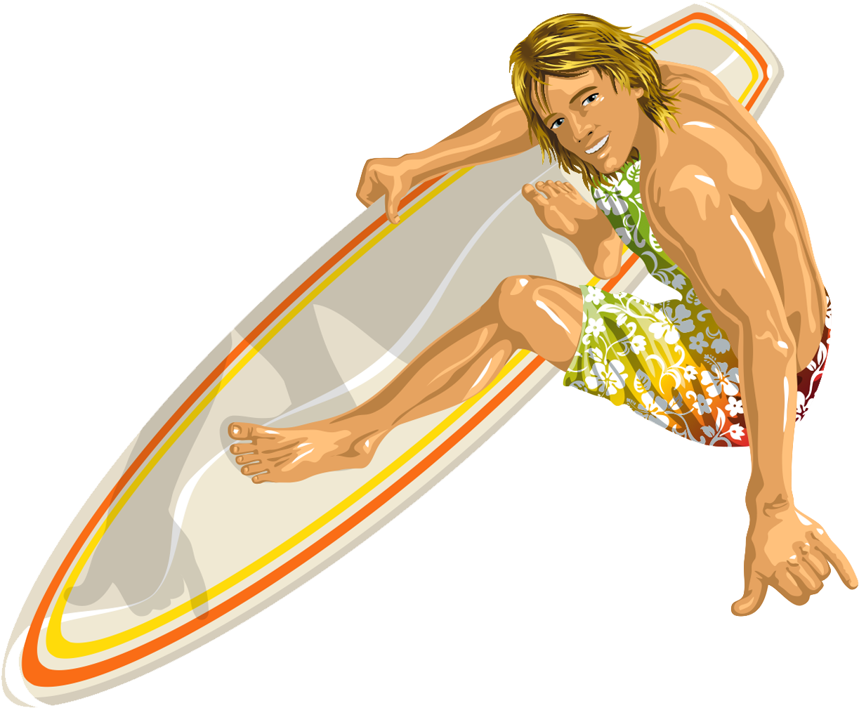 Surfing Png Picture - Серфер Пнг Clipart (1405x1100), Png Download