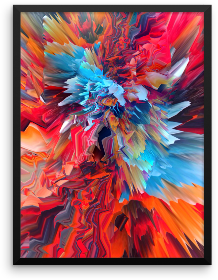 #graffiti Glitch Framed Photography Print - Modern Art Clipart (1000x1000), Png Download