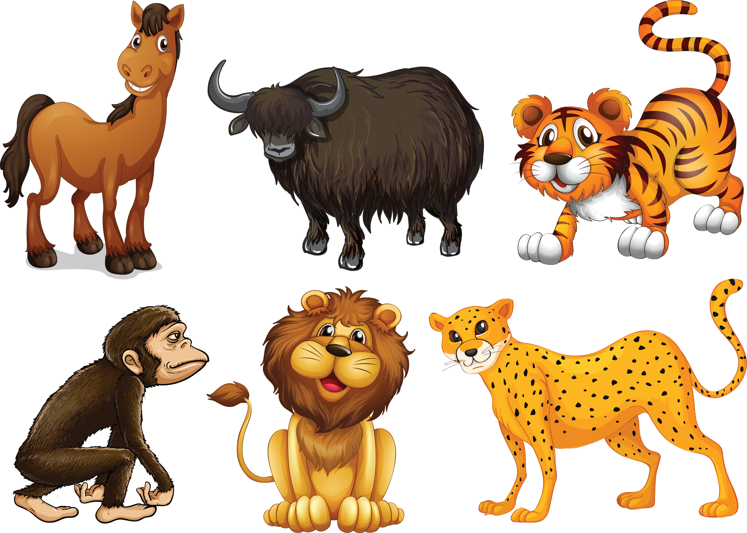 Jungle Theme Day Camp, Shac - 4 Legged Animals Clipart (2400x1715), Png Download