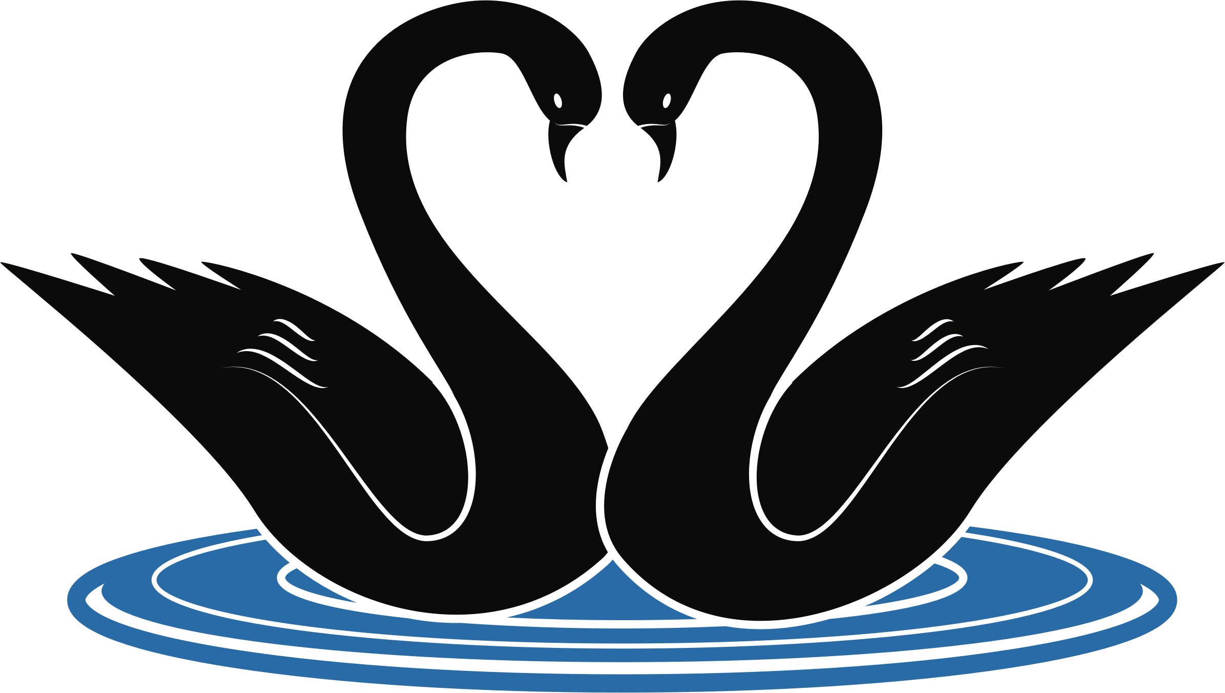 Swans Big Image Png - Clip Art Swans Transparent Png (2391x1352), Png Download