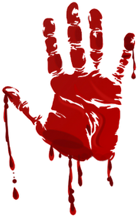 Bloody Sticker - Bloody Hand Image Transparent Clipart (1024x1024), Png Download